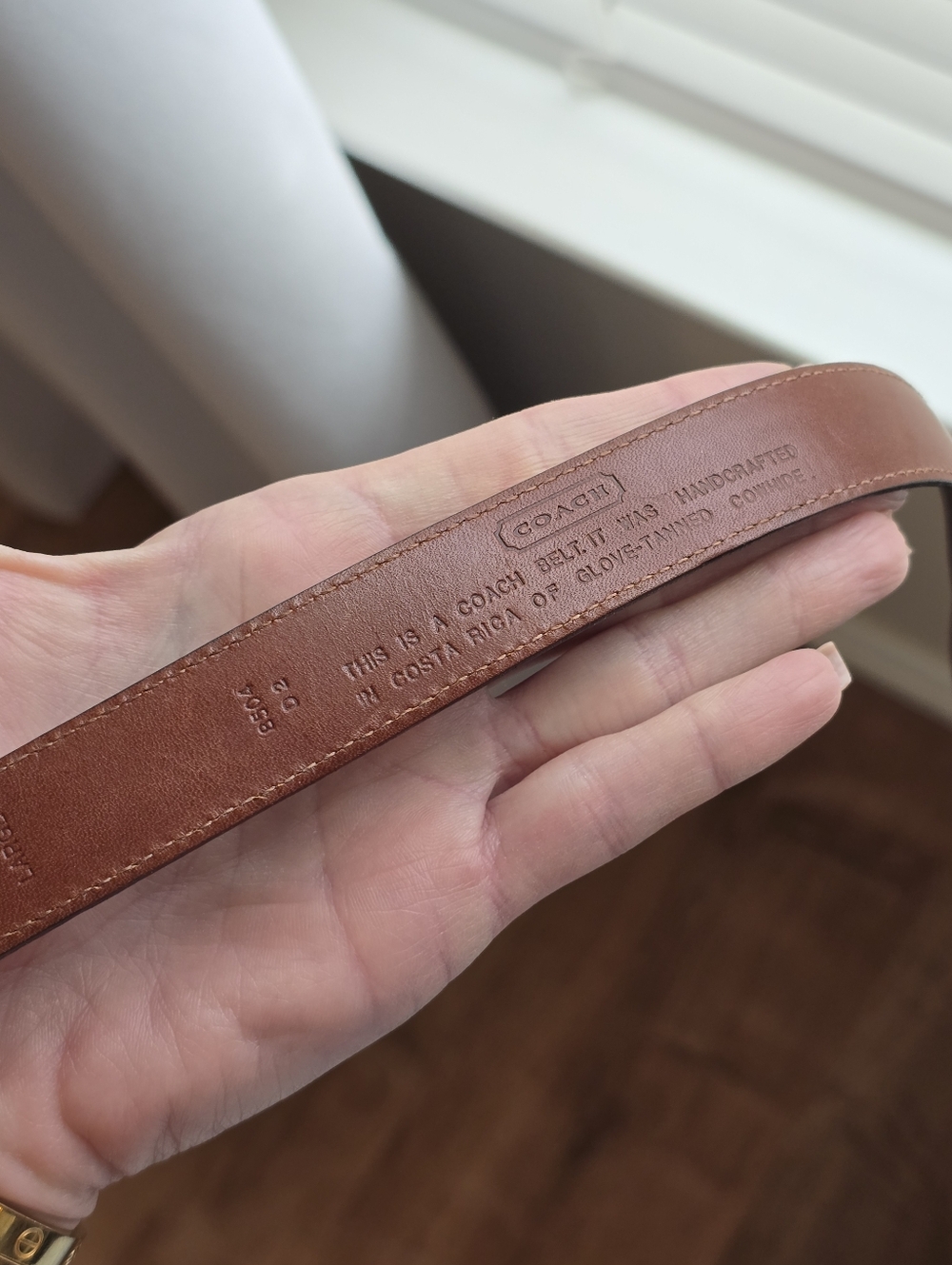 Coach leather belt brown LARGE - Picture 6 of 7